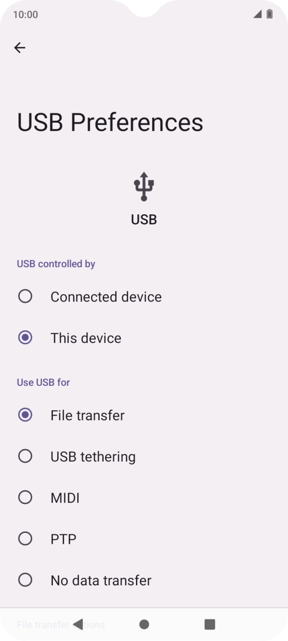 Press File transfer.