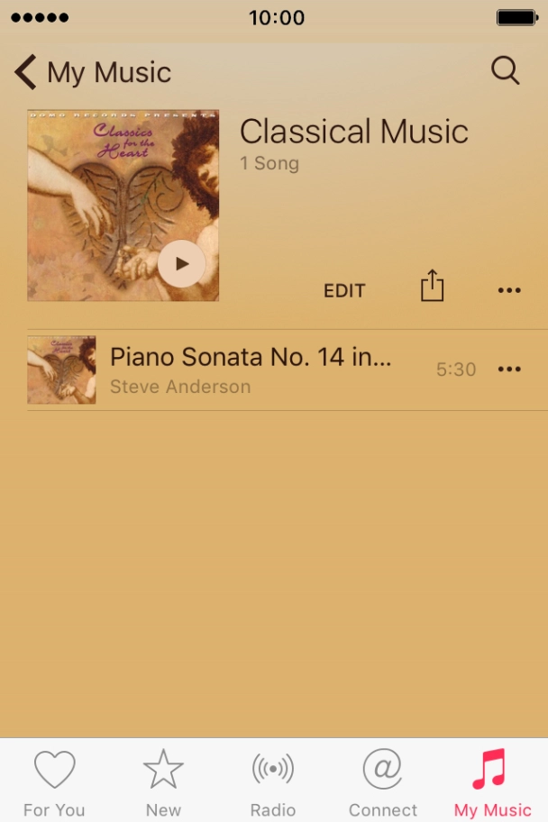 Press the required song.