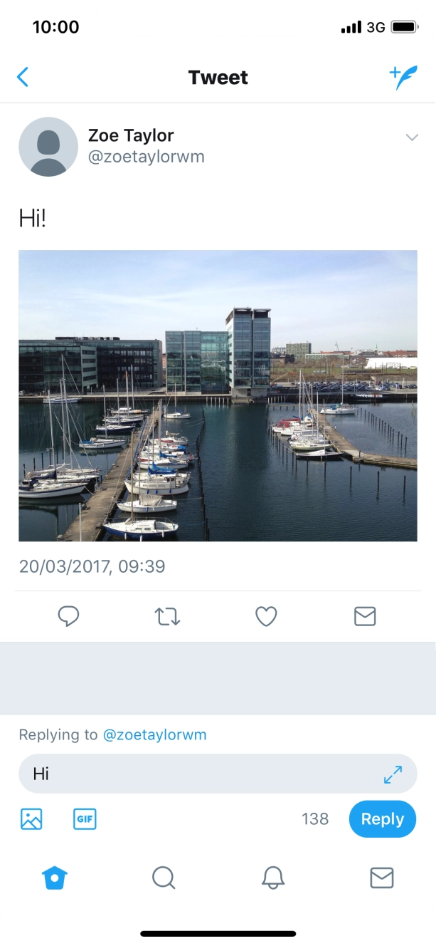 Write the required reply and press Reply.