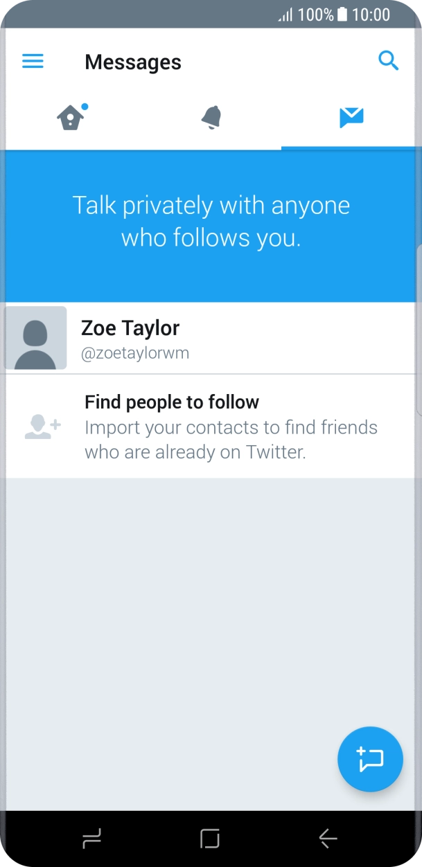 Press the new message icon.