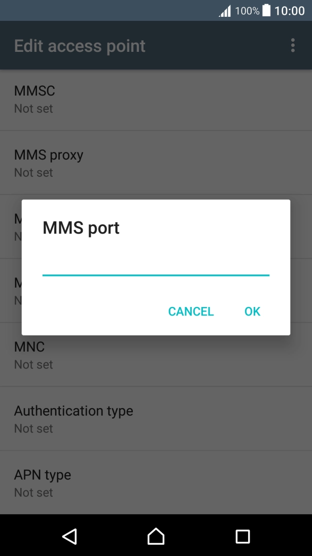 Key in 80 and press OK.