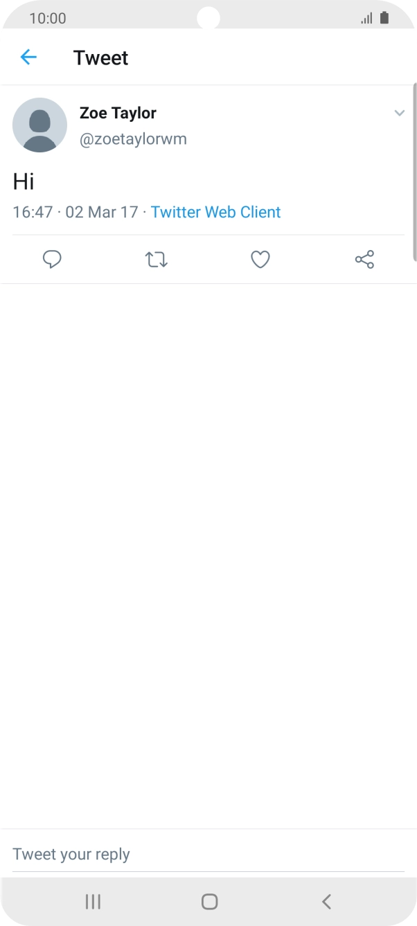 Press the text input field.