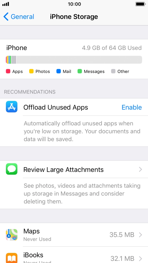 Press the required app.