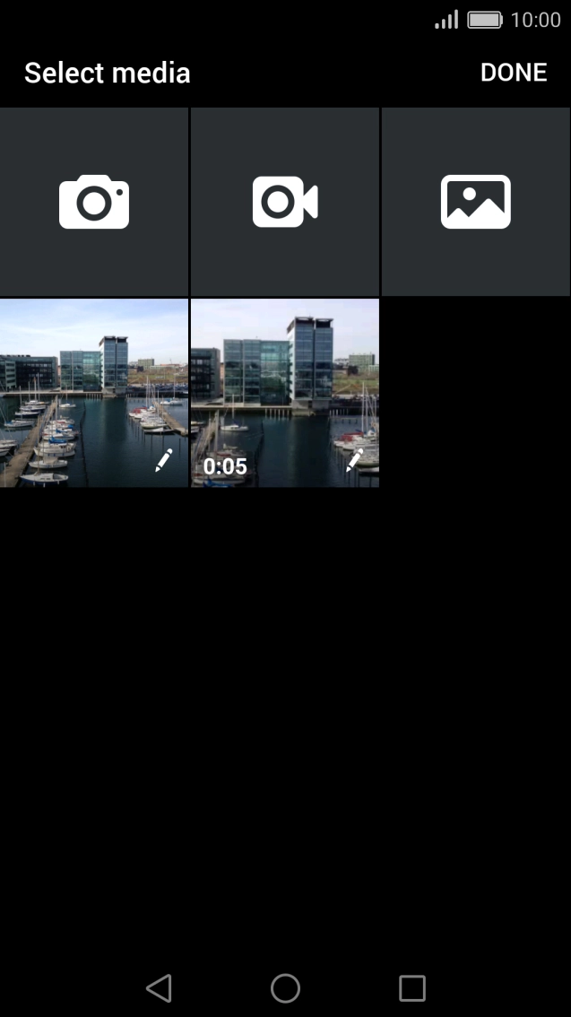 Press the gallery icon.