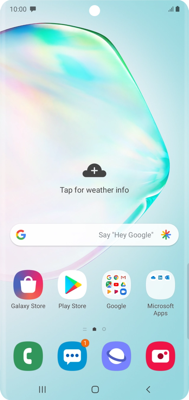The text/picture message icon shows that you've received a new text or picture message.