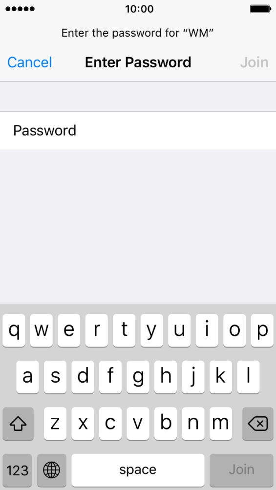 Press Password and key in the password for the Wi-Fi network. Press Password and key in the password for the Wi-Fi network.