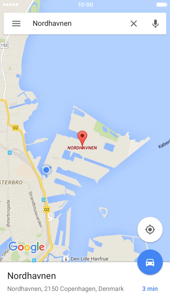 Press the destination at the bottom of the screen. Press the destination at the bottom of the screen.