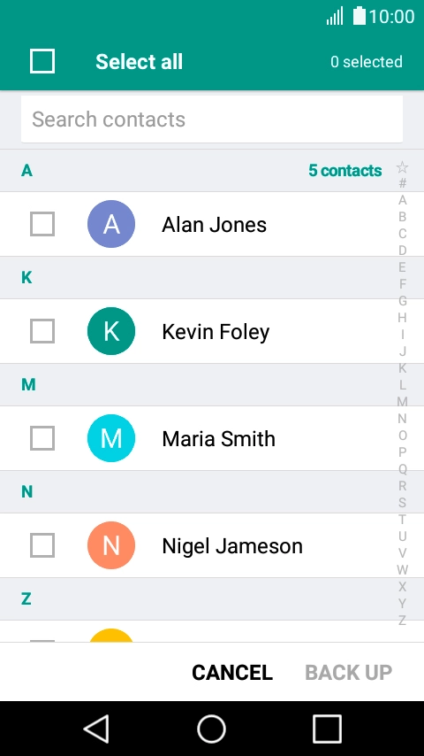 Press the field next to 