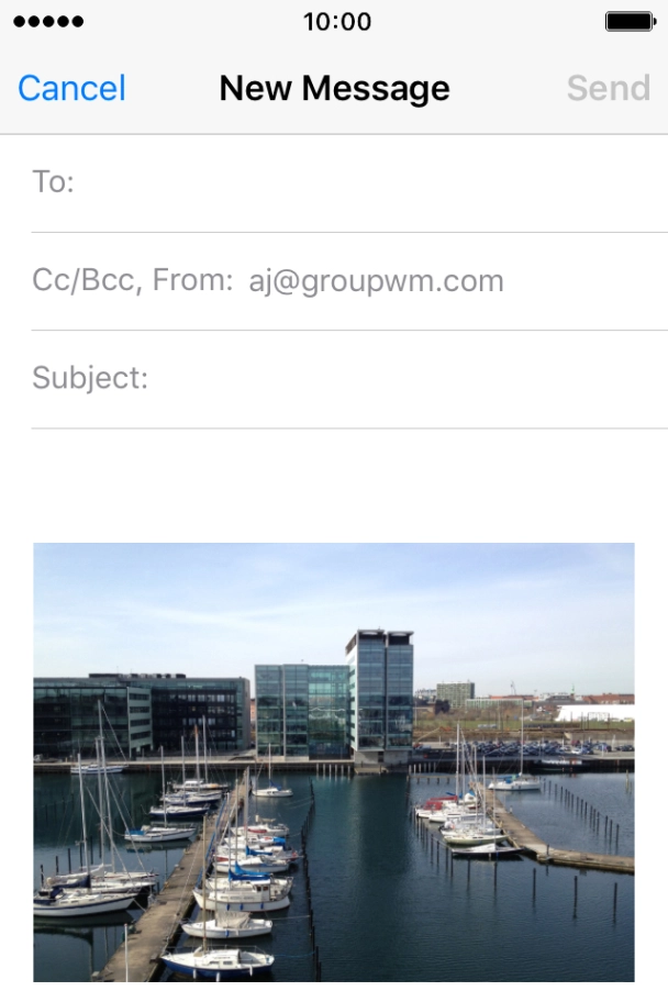 Press To and key in the first letters of the recipient's name.