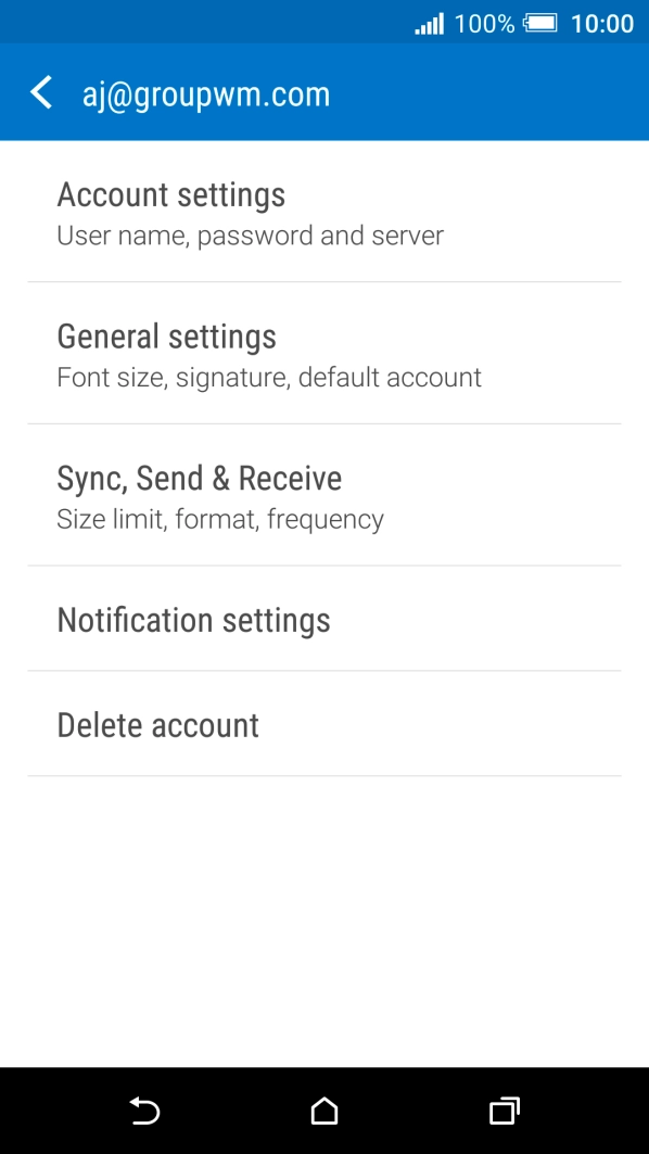 Press Sync, Send & Receive.