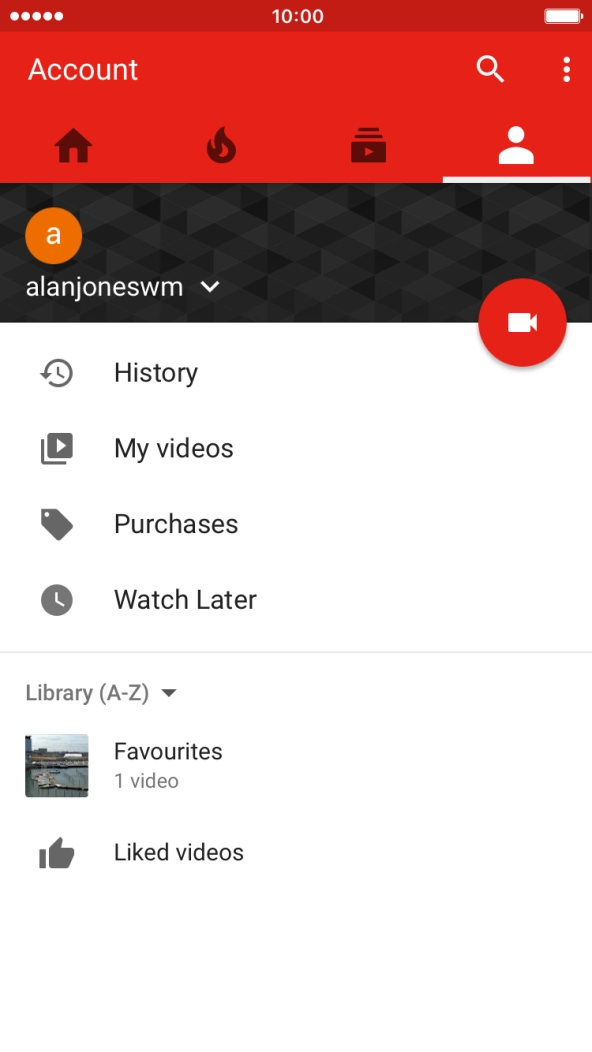 Press the upload icon.