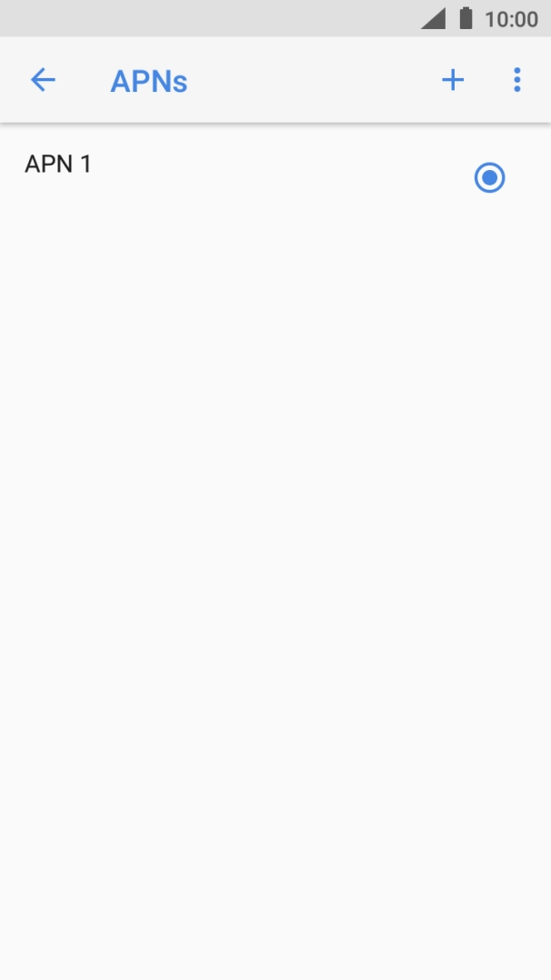 Press the new data connection icon.