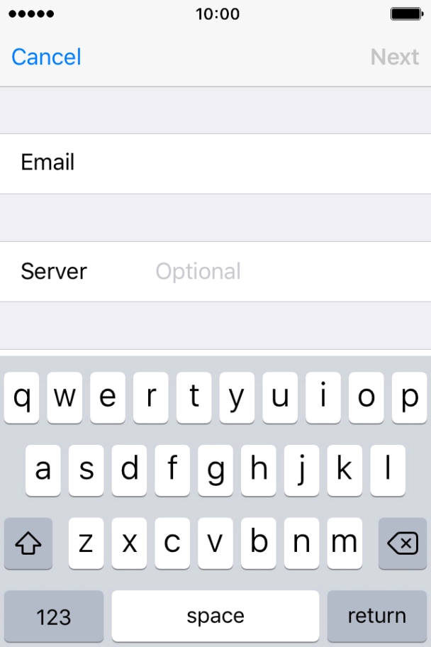 Press Server and key in the server address. Press Server and key in the server address.