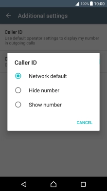 Press Show number to turn on caller identification.