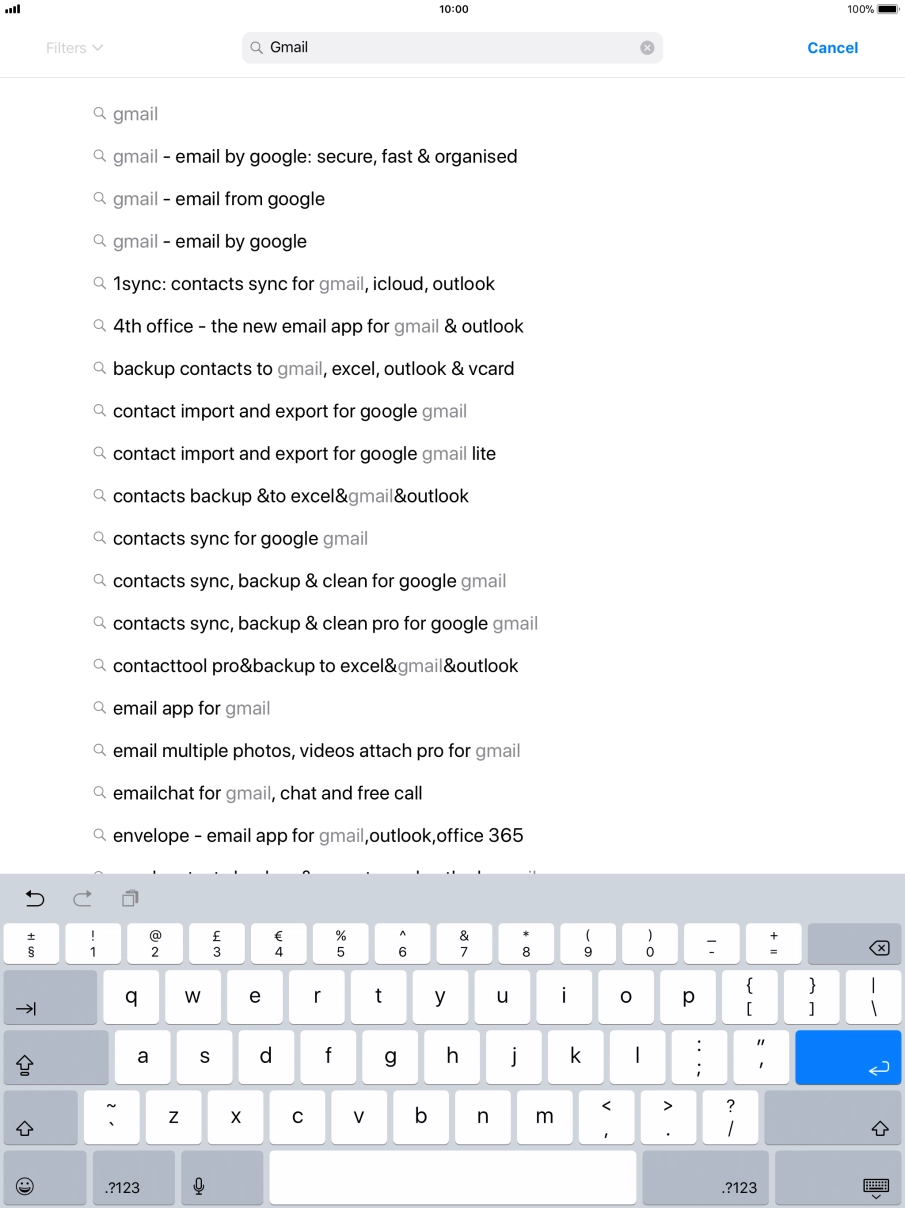 Key in Gmail and press enter.