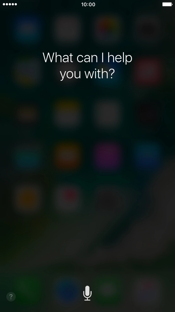 Say, in your own words, what you would like your phone to do, e.g.: CAMERA, CALL [contact], SEARCH THE WEB FOR [information].