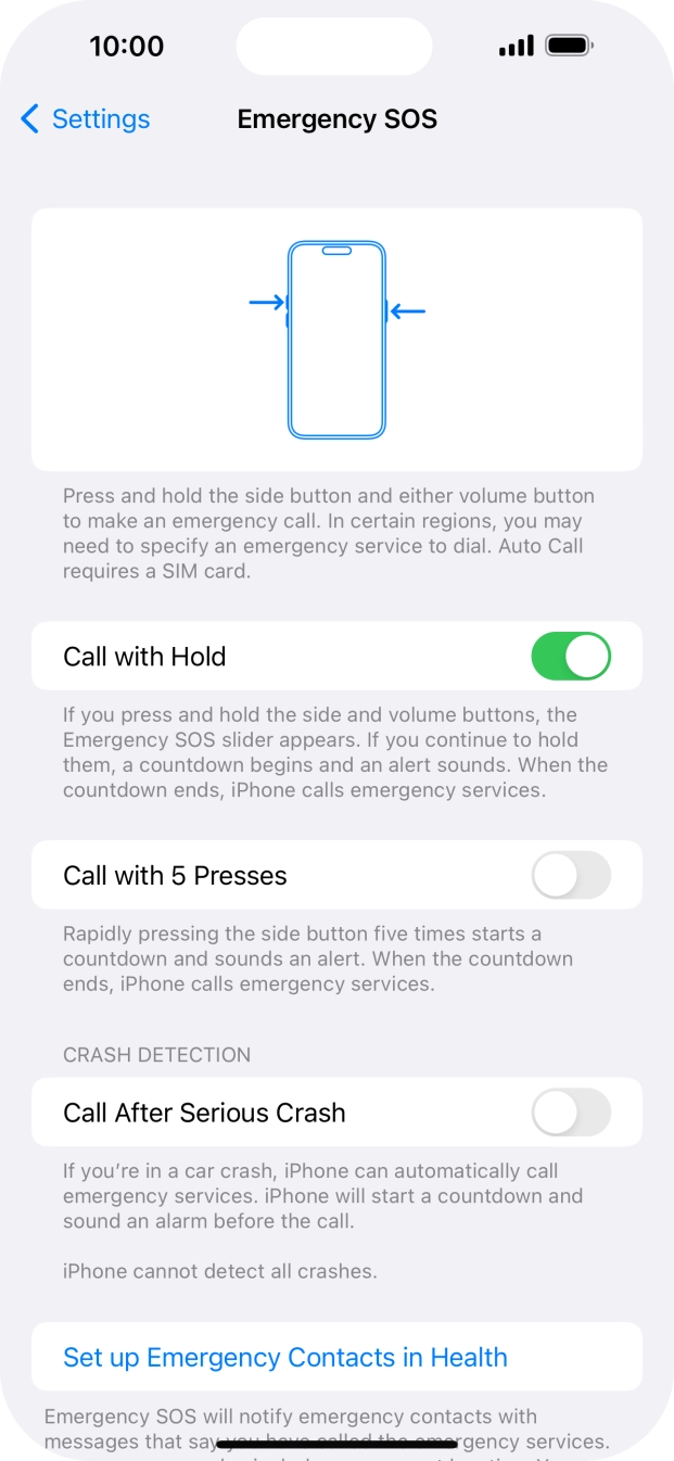 Press the indicator next to 