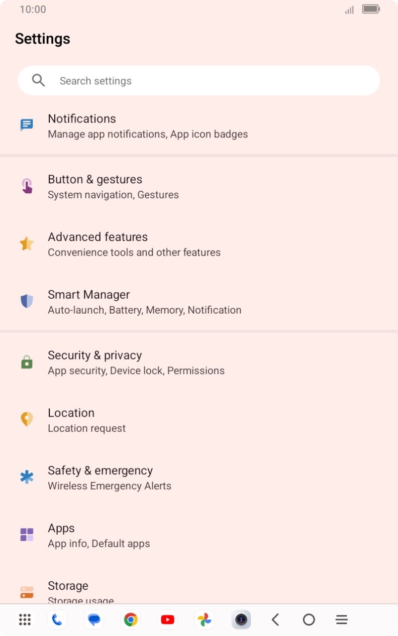 Press Security & privacy.