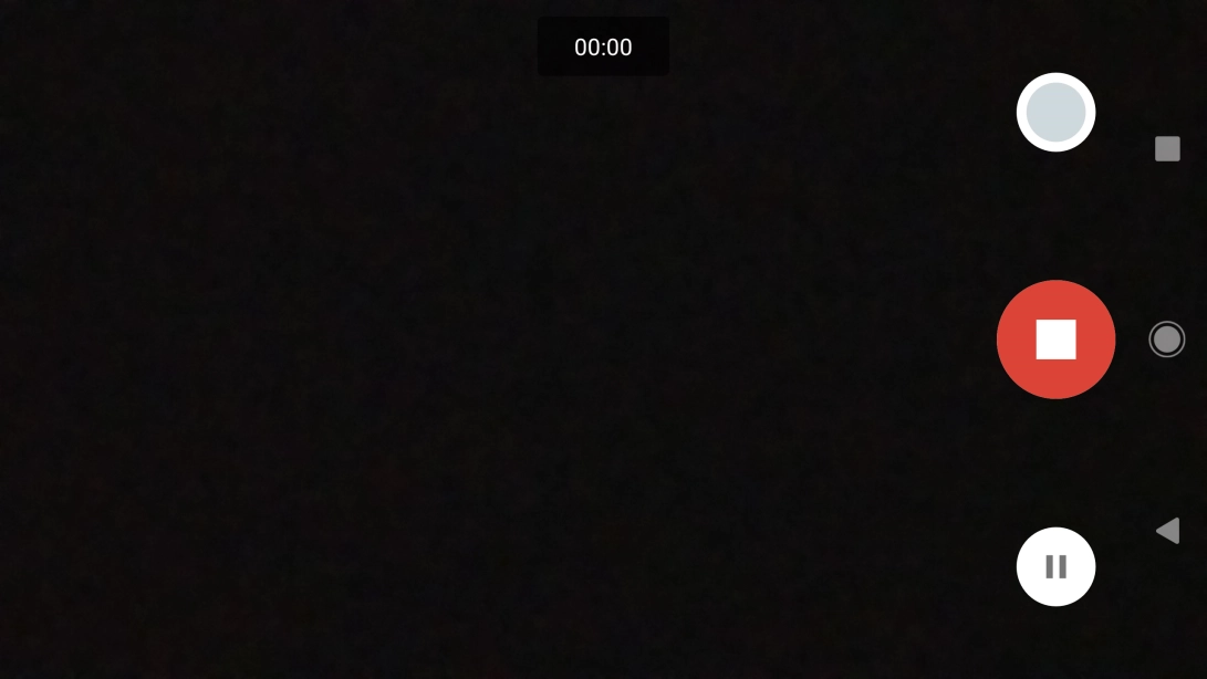 Press the stop icon to stop recording.