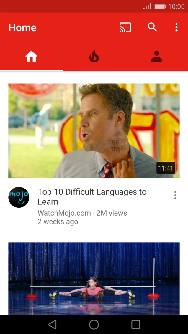 Press the profile icon.