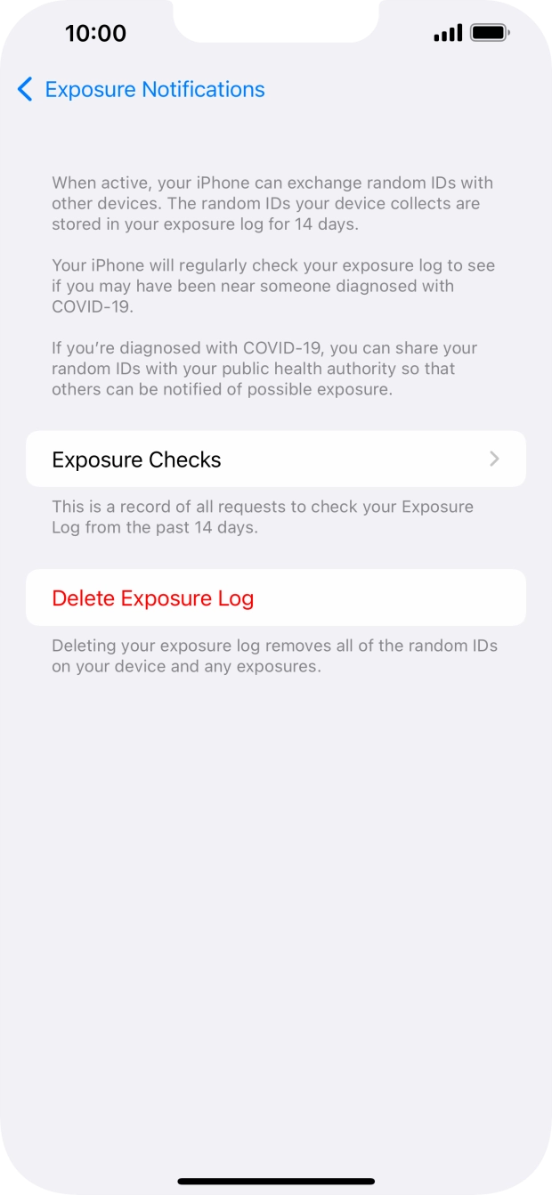 Press Delete Exposure Log.
