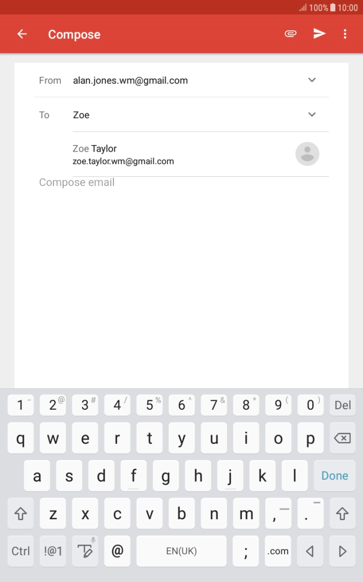 Press the required contact.