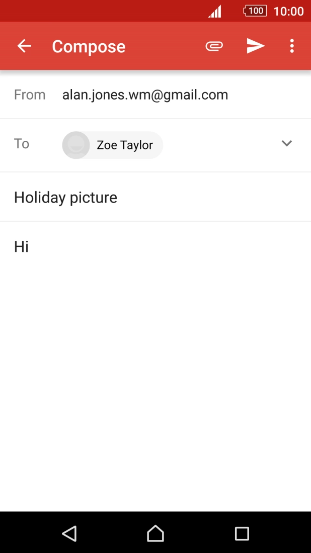 Write the required text and press the send icon.