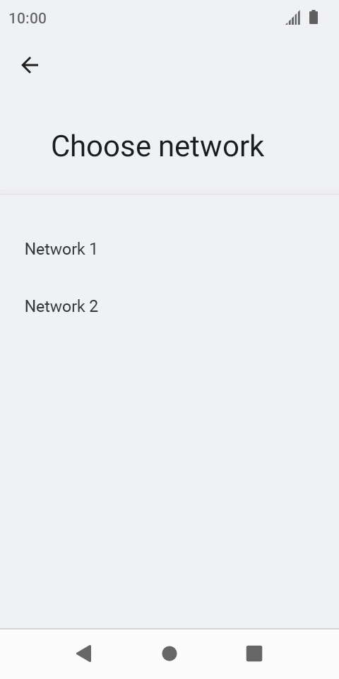 Press the required network.