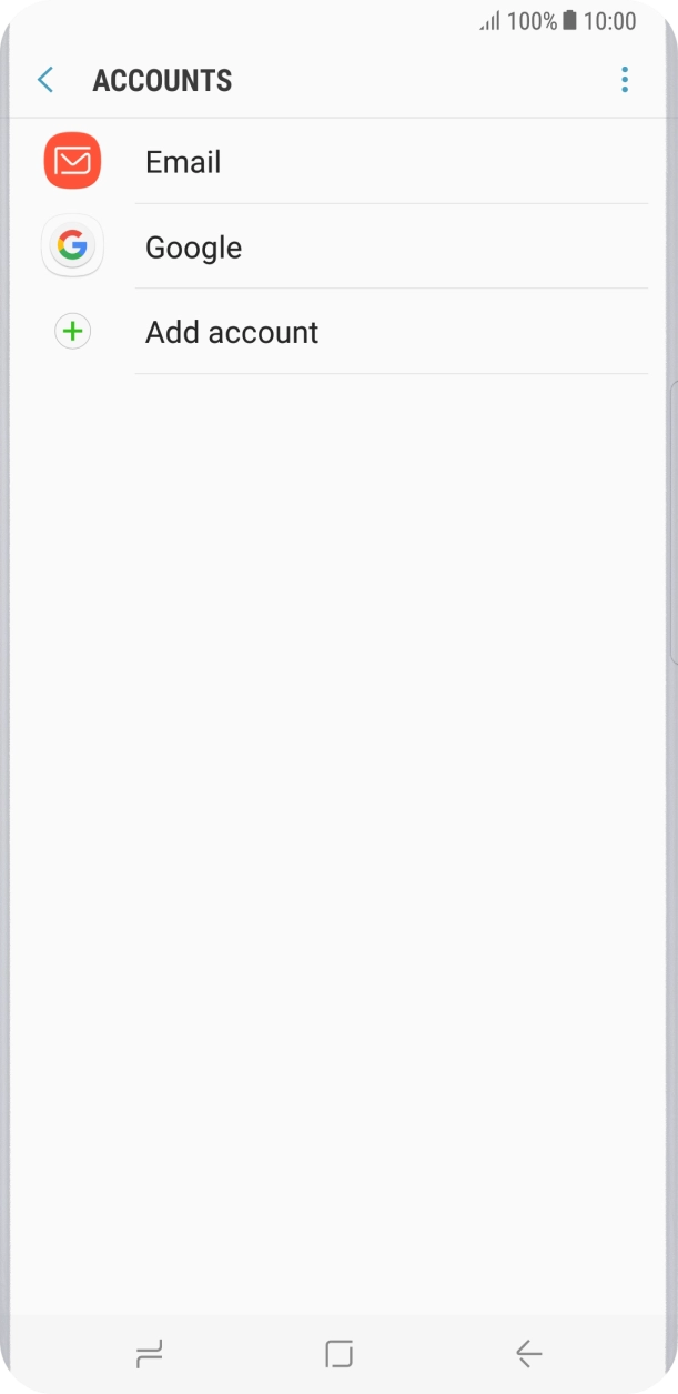 If this screen is displayed, you email account has been recognised and set up automatically. Follow the instructions on the screen to key in more information and finish setting up your phone.
