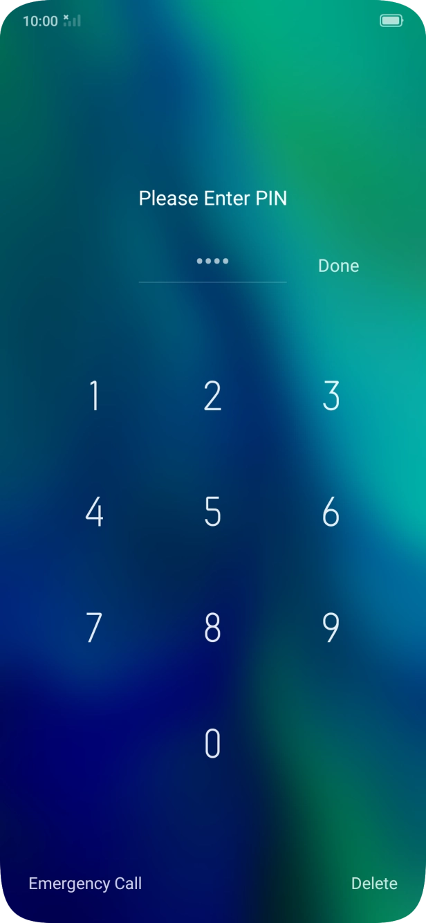 If you're asked to key in your PIN, do so and press Done.