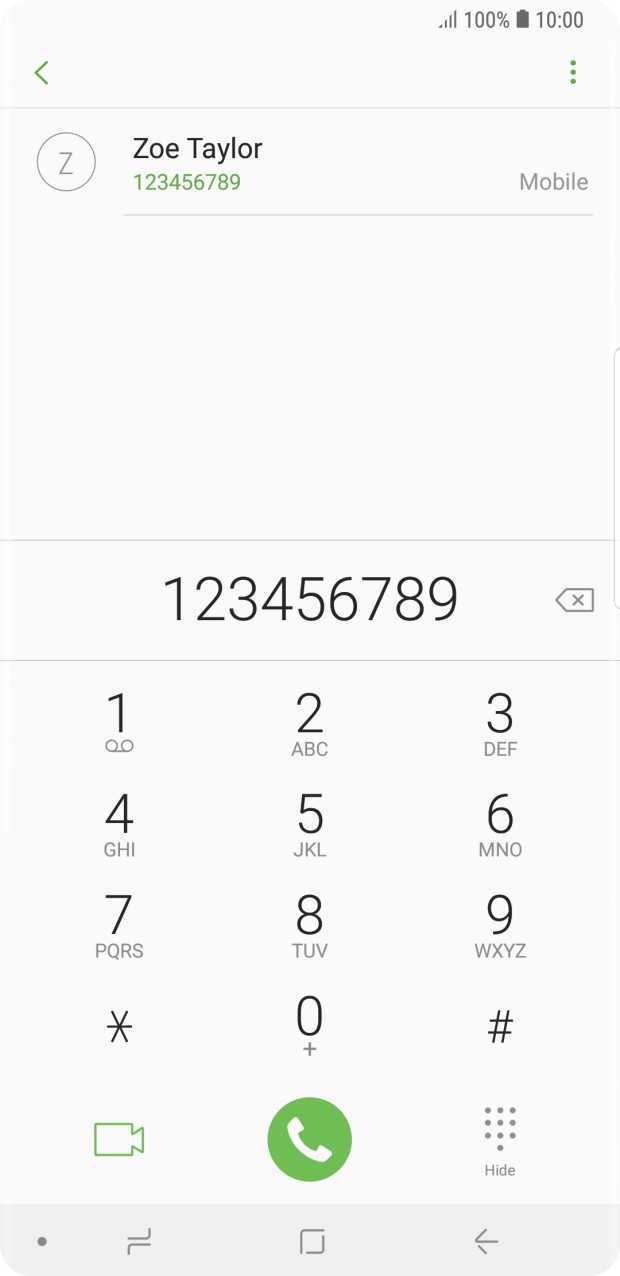 Key in the required number and press the call icon.