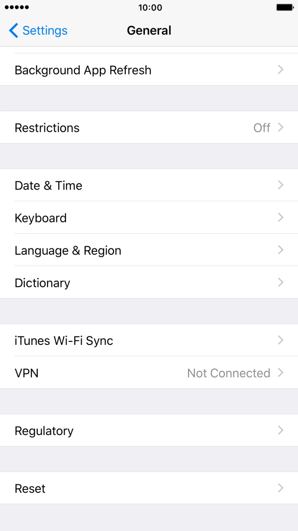 Press Language & Region.