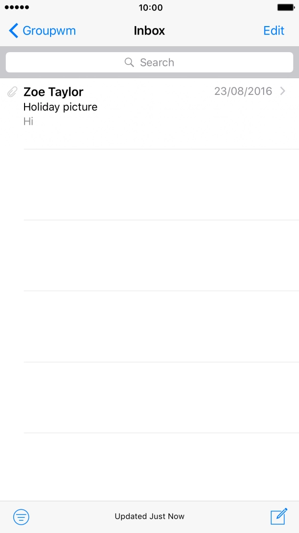 Press the new email icon.