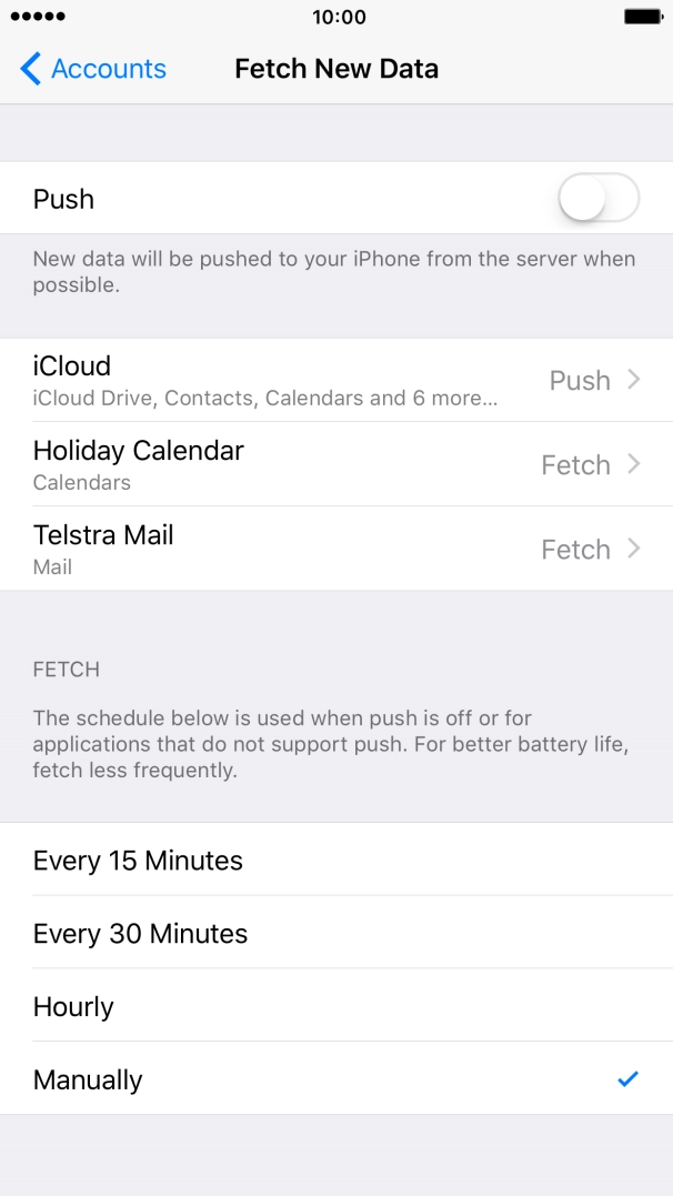 If you turn off the function, press the required setting.