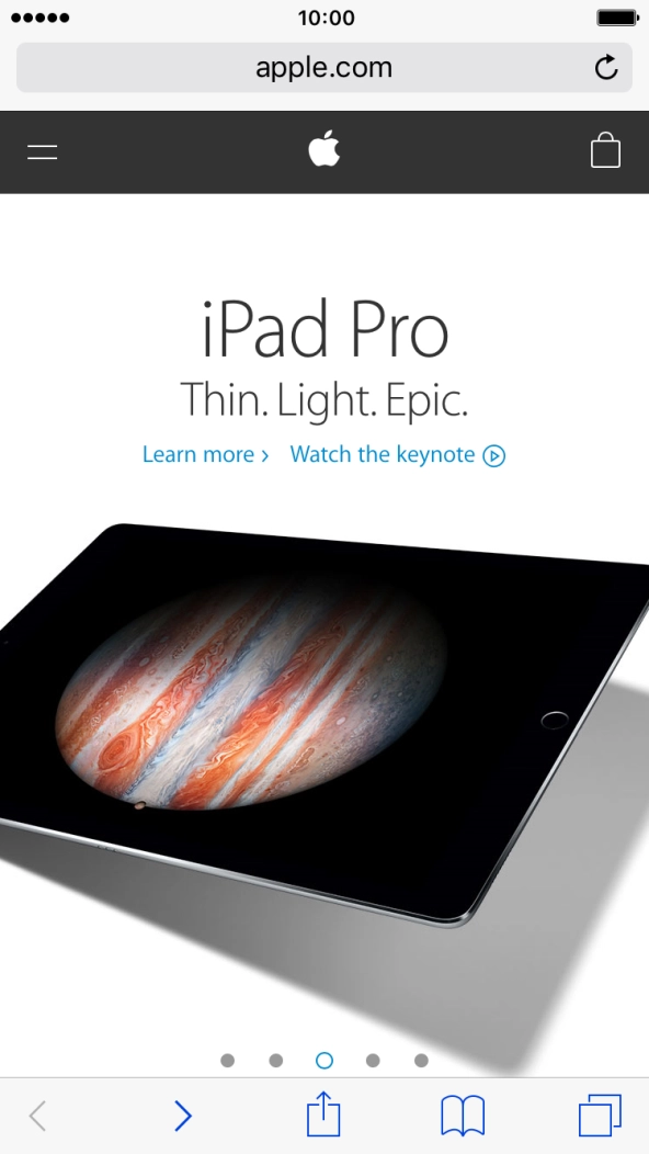 Press the menu icon.