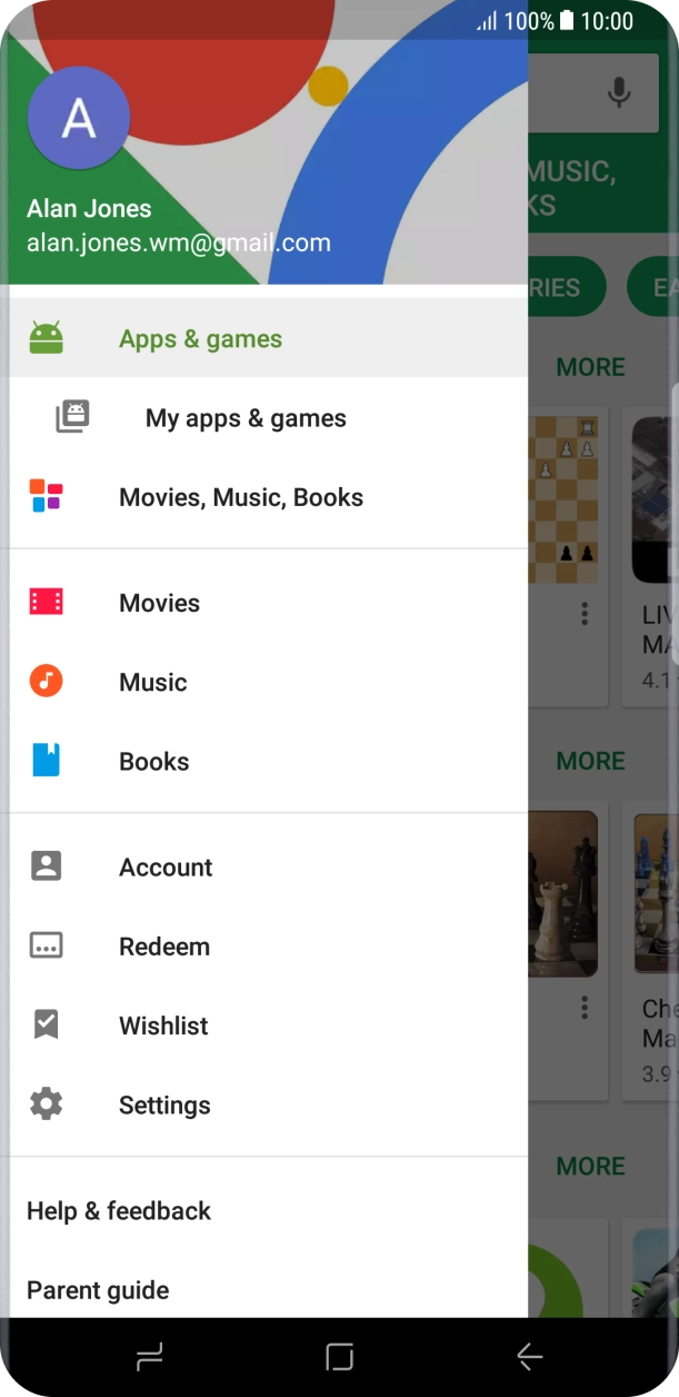 Press My apps & games.