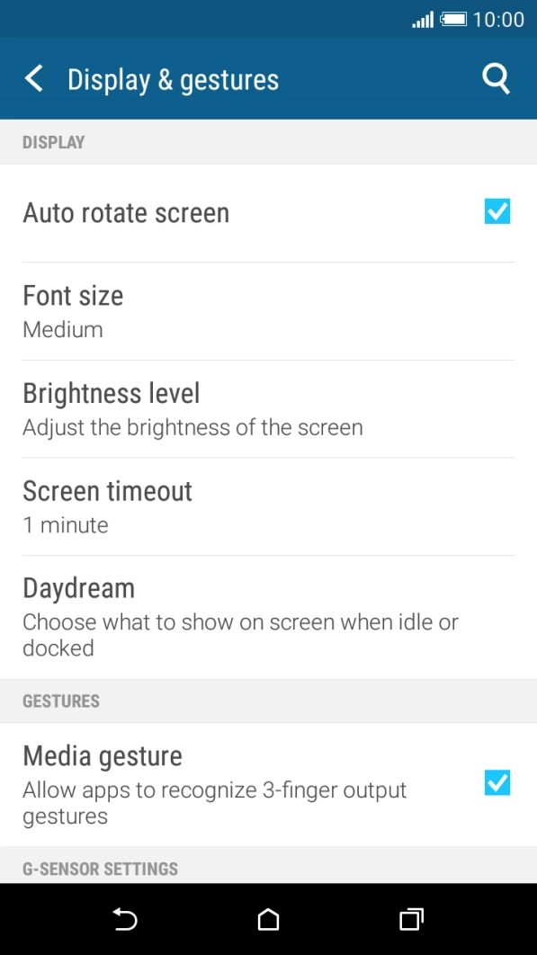 Press Screen timeout.