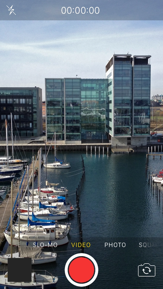 Slide your finger right or left on the screen to select PHOTO.