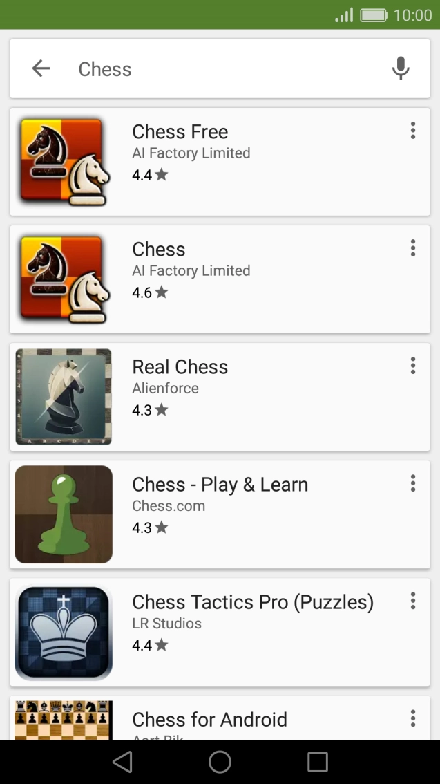 Press the required app. Press the required app.