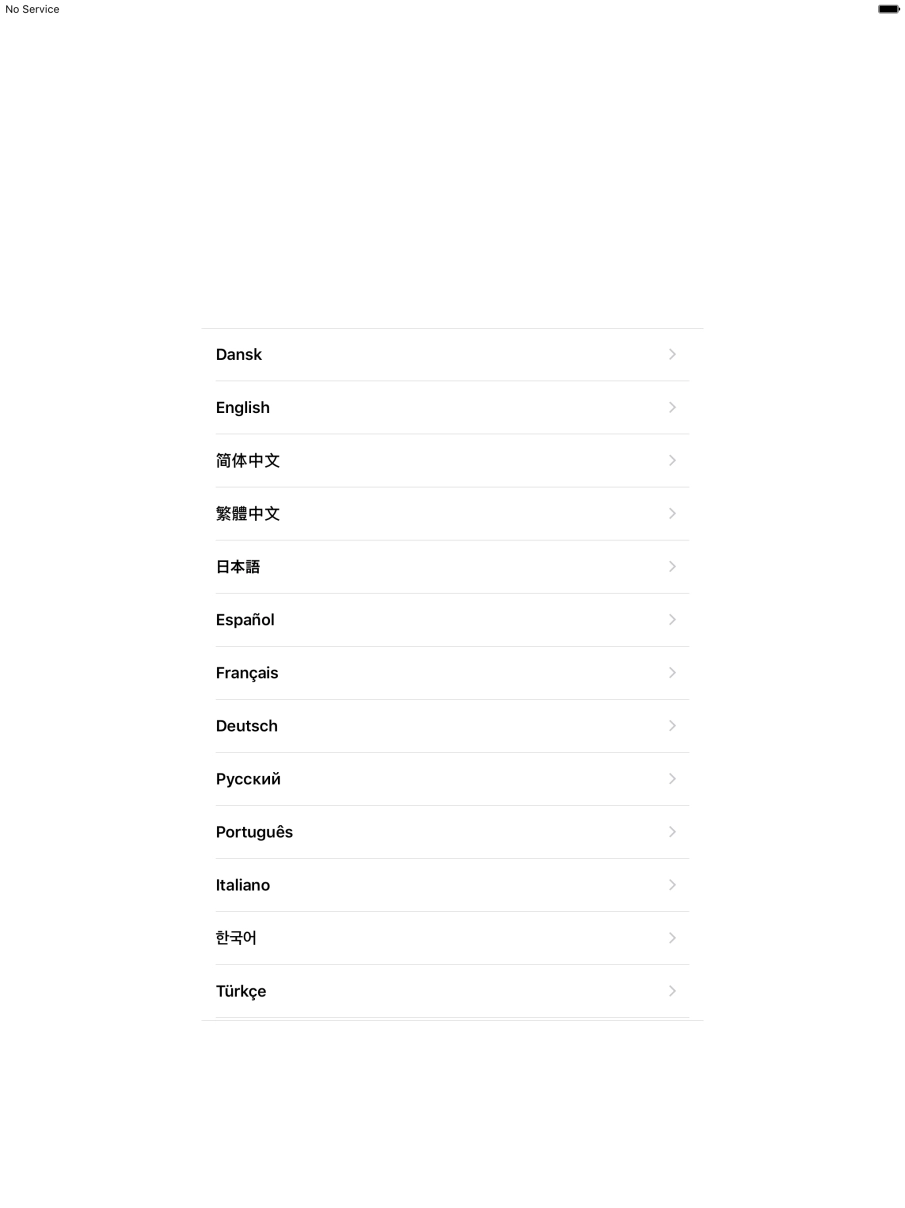 Press the required language. Press the required language.