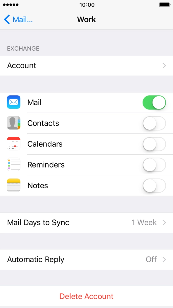 Press Delete Account.