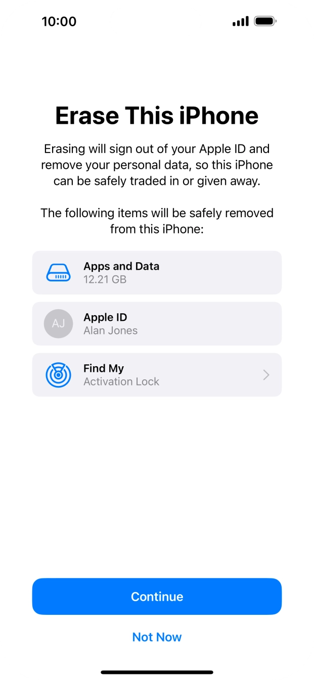 Press Continue. Press Continue.
