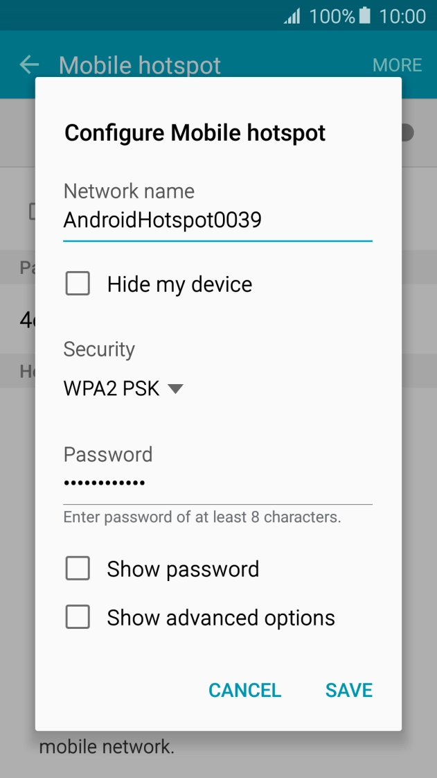Press the field below 