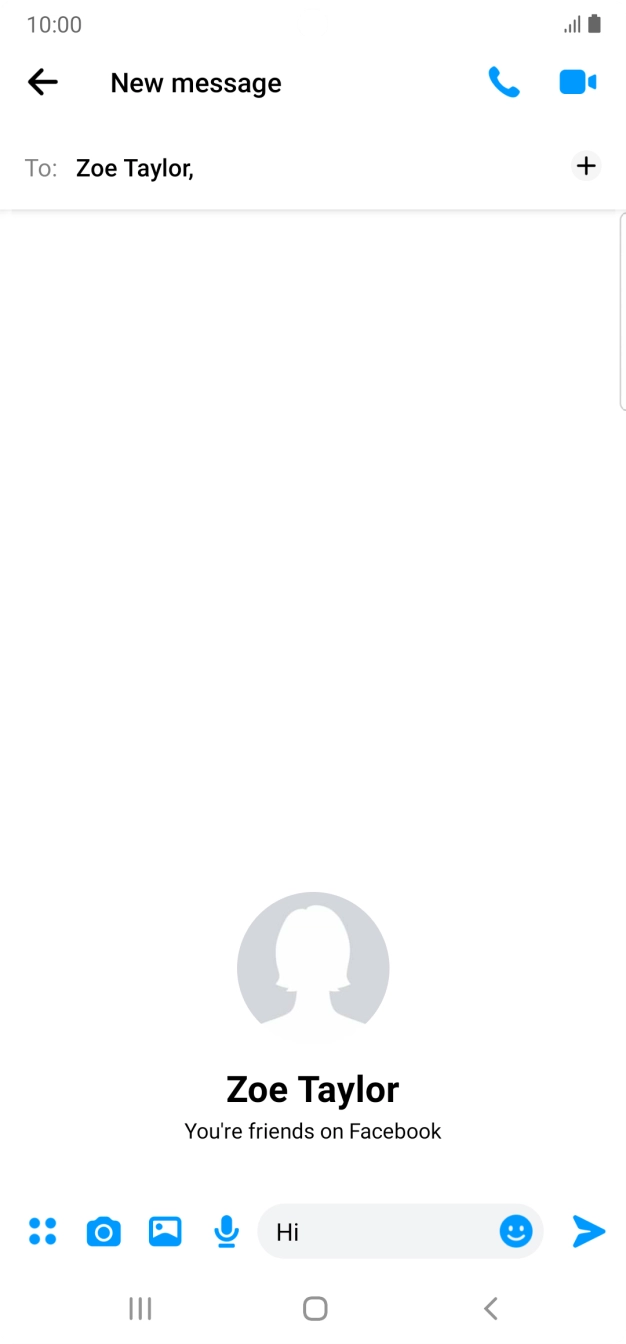 Write the required message and press the send icon.