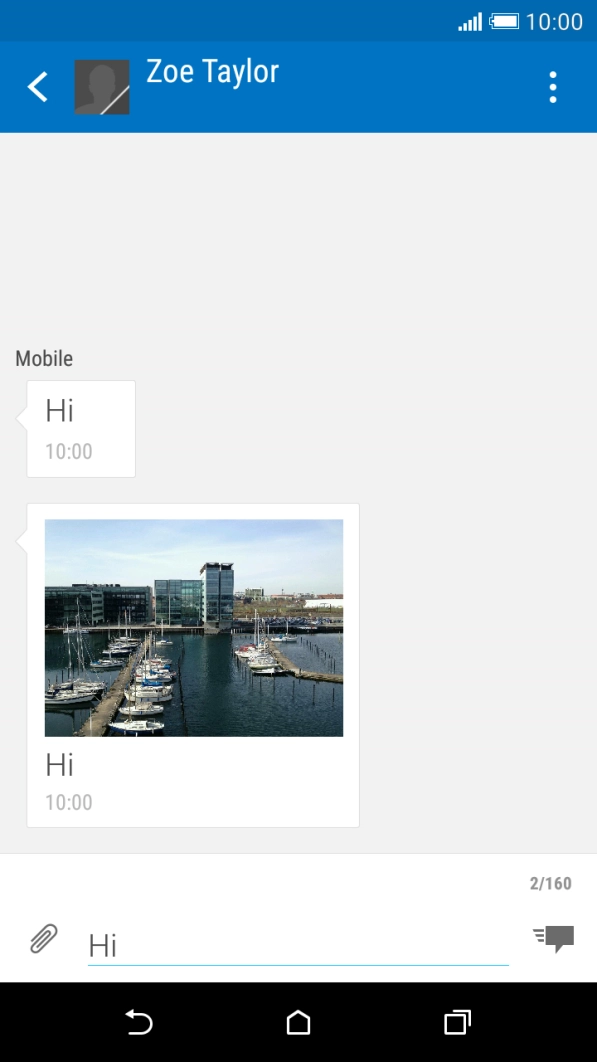 Key in the required reply and press the send icon.
