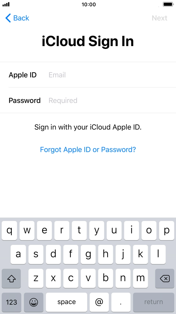 Press the field next to 