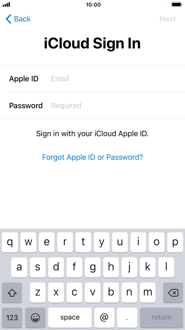 Press the field next to 