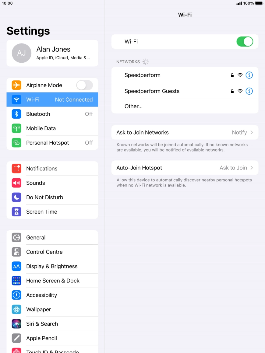 Press the required Wi-Fi network and key in the password for the Wi-Fi network. Press the required Wi-Fi network and key in the password for the Wi-Fi network.