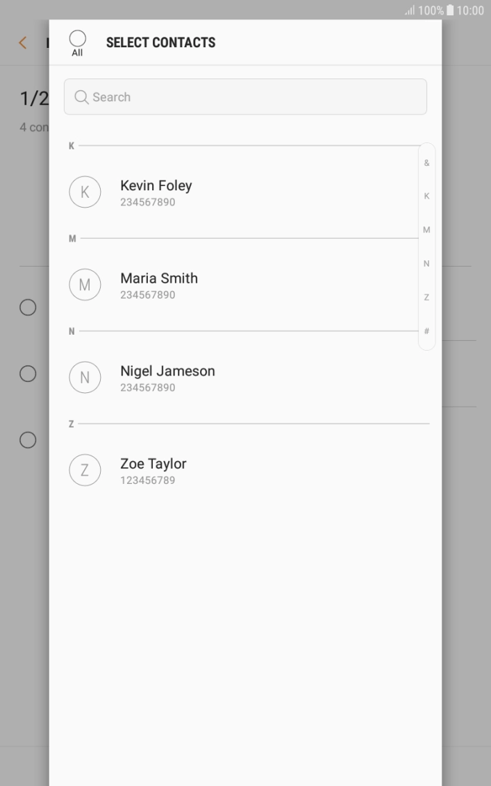 Press the field above 