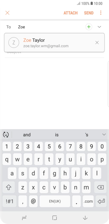 Press the required contact. Press the required contact.